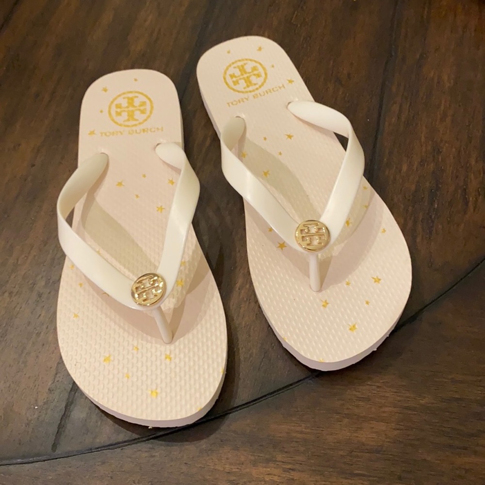 Tory Burch White Sandals - Gently worn